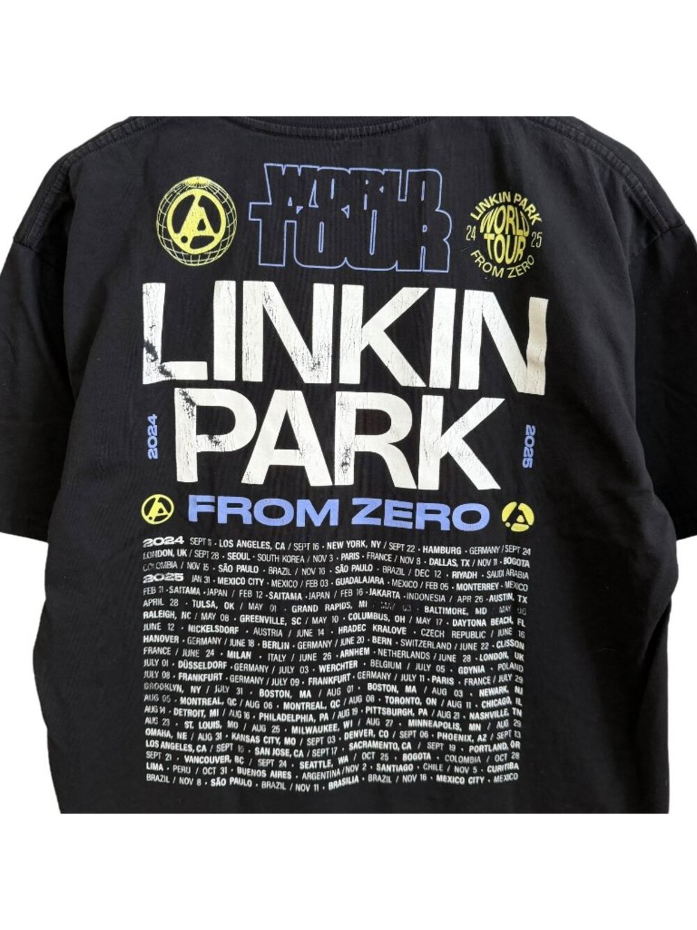 Linkin Park From Zero Tour 2025 Concert Merch Tshirt Black L Metal Rock Numetal‎ - Picture 4 of 6